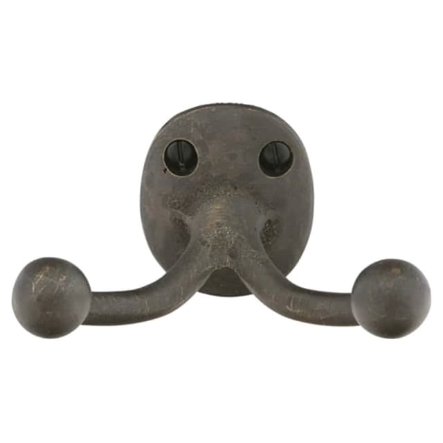 1-3/4" Sandcast Bronze Double Hook, Medium Bronze