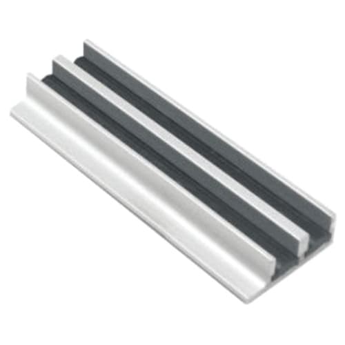 38AS14 1/4" x 4' Sliding Door Lower Track, Clear Anodized Aluminum Finish
