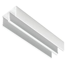 48A14 4' x 1/4" Sliding Door Upper Guide, Clear Anodized Aluminum Finish