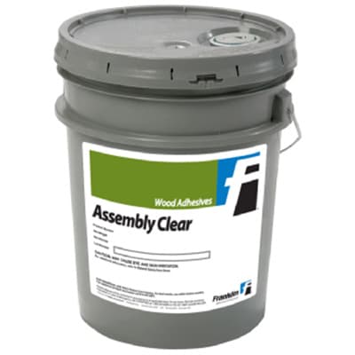 Assembly Wood Glue, Clear, 5 Gallon Pail