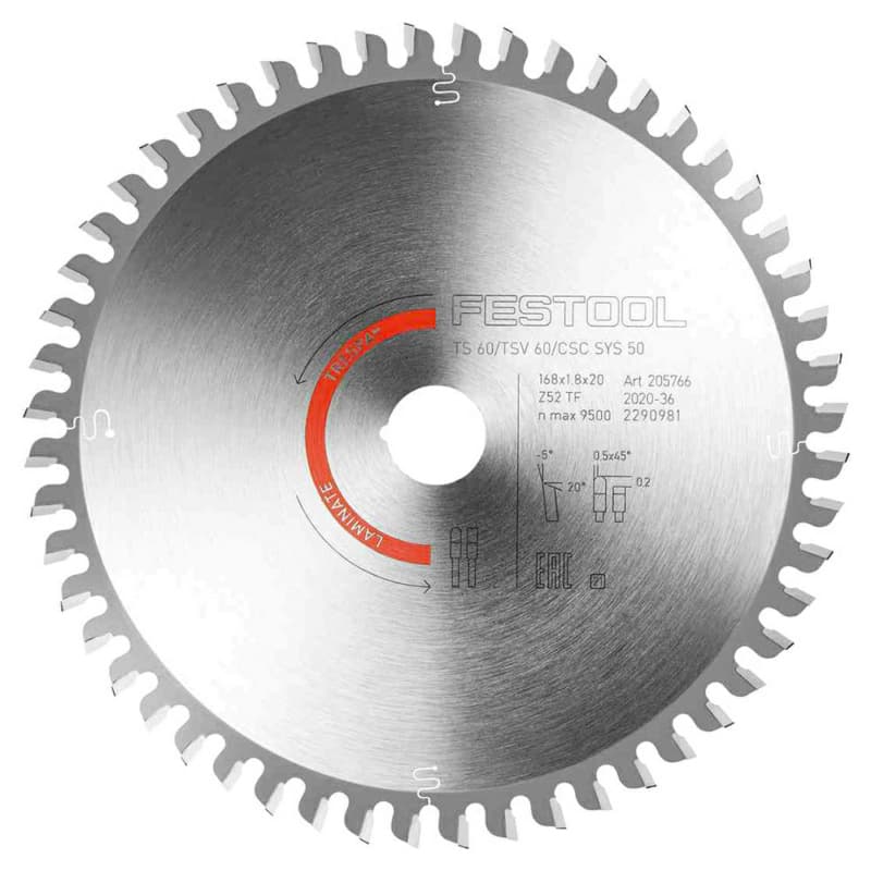 6-39/64" x 52 Diamond Saw Blade for Laminates