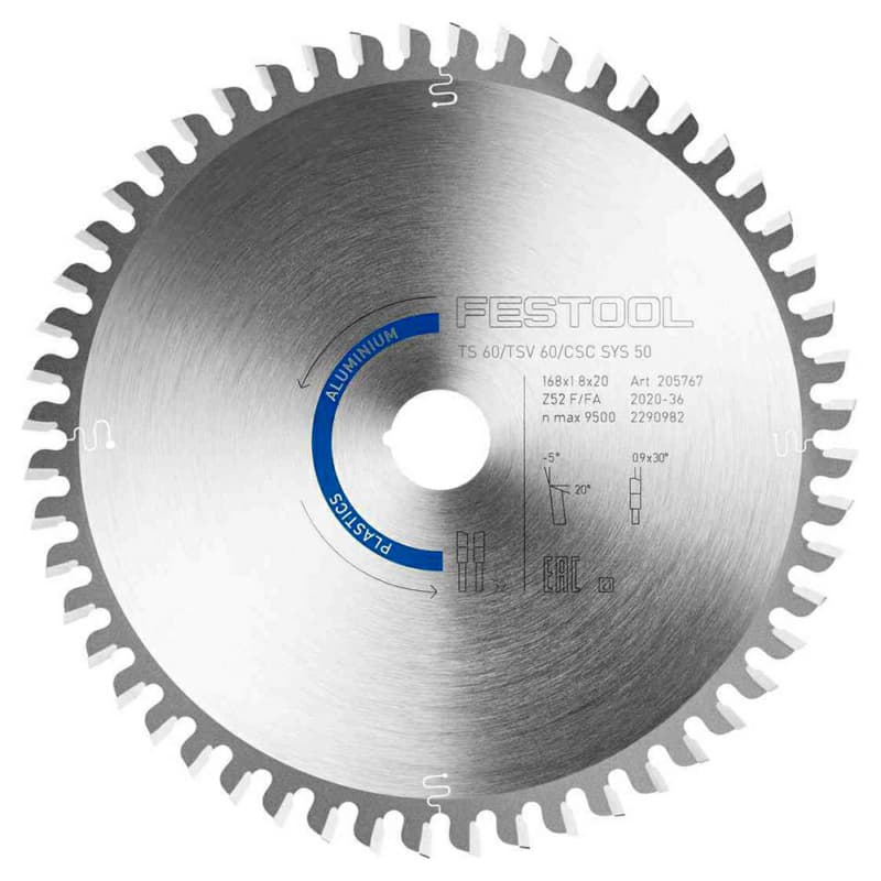 6-39/64" x 52 Teeth Saw Blade for Aluminium/Plastics