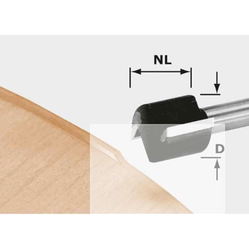 19mm x 46mm Edge Trimming Cutter, 8mm Shank