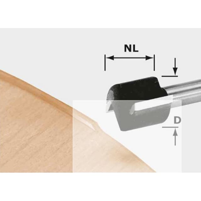 19mm x 46mm Edge Trimming Cutter, 8mm Shank