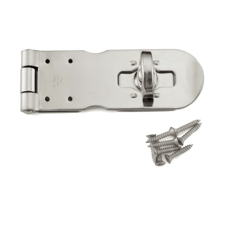 4-23/32" Screw-On Flathead Hasp, Polished