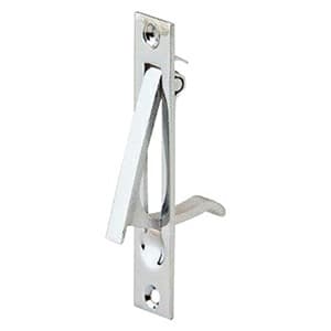 3-7/8" Sliding Door Edge Pull, Bright Chrome