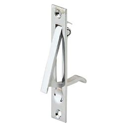 3-7/8" Sliding Door Edge Pull, Bright Chrome