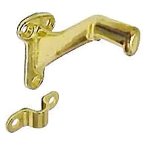 2-13/16" Large Handrail Bracket, Bright Brass