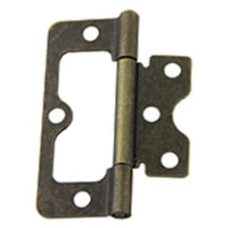 Non-Mortise Shutter Hinge with Loose Pin, Antique Brass