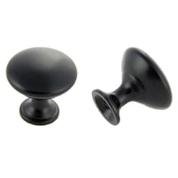 30mm Round Knob, Matte Black