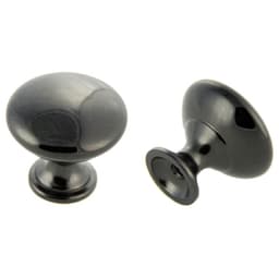 30mm Round Knob, Black Nickel