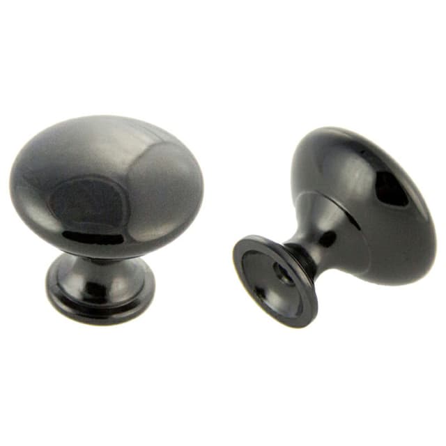30mm Round Knob, Black Nickel