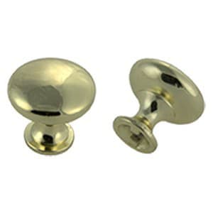 30mm Round Knob, Polished Brass