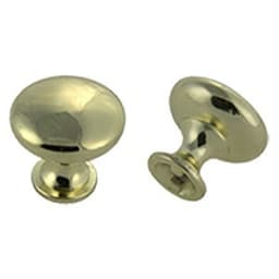 30mm Round Knob, Polished Brass