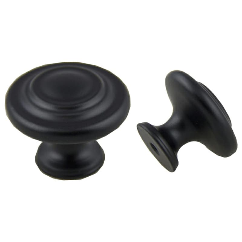 35mm Traditional Spherical Round Knob, Matte Black