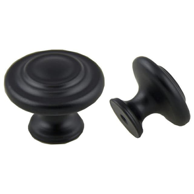 35mm Traditional Spherical Round Knob, Matte Black