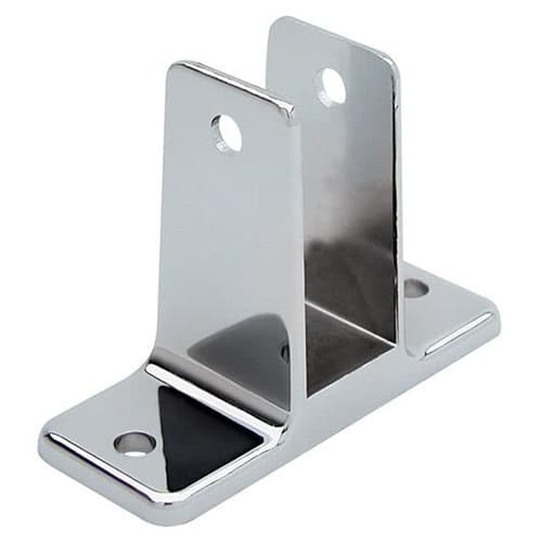 1" Two Ear Wall Bracket, Chrome Plated