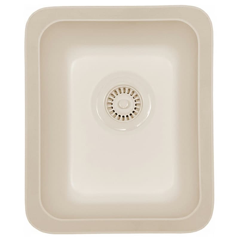 A-315 Acrylic Undermount Single Bowl Vanity Bar/Prep Sink, 14" x 17" x 6", Bisque