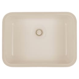 A-320 Acrylic Undermount Single Bowl Kitchen Sink, 24" x 17-1/2" x 9", Bisque