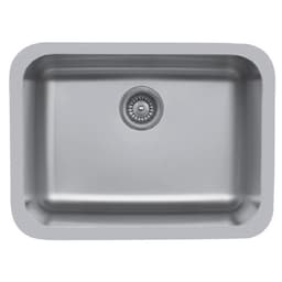Karran 24-Inch 18-Gauge Stainless Steel Undermount Single Bowl Kitchen Sink with European Brushed Finish, E-320