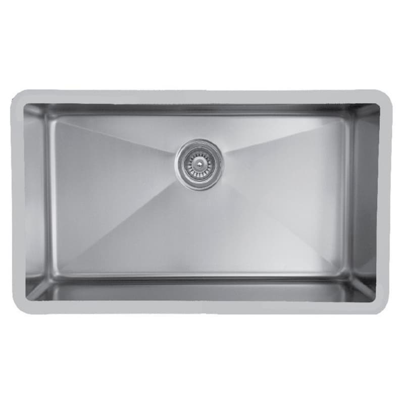 Edge 400 Stainless Steel Under Mount 18G Single Bowl Kitchen Sink, 32" x 18-1/4" x 9