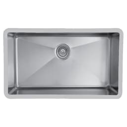 Edge 400 Stainless Steel Under Mount 18G Single Bowl Kitchen Sink, 32" x 18-1/4" x 9