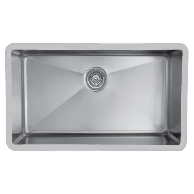 Edge 400 Stainless Steel Under Mount 18G Single Bowl Kitchen Sink, 32" x 18-1/4" x 9