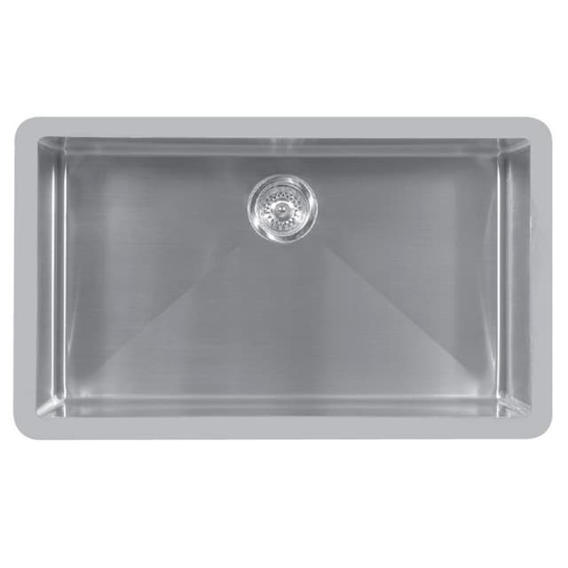Edge 500 Stainless Steel Undermount 18G Single Bowl Kitchen Sink, 32-1/2" x 19-1/2" x 9