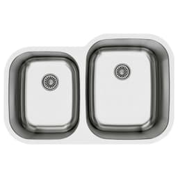 Profile Stainless Steel Undermount 18G Small/Large Bowl Kitchen Sink, 31-1/2" x 20-1/2" x 8-1/2