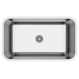 Profile Stainless Steel Undermount 16G Large Single Bowl Kitchen Sink, 30" x 18" x 9