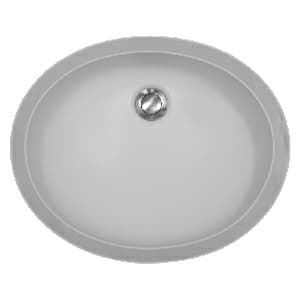 Q-306 Quartz Seamless Undermount Single Bowl Vanity Sink, 19" x 15" x 5-1/2", Gray