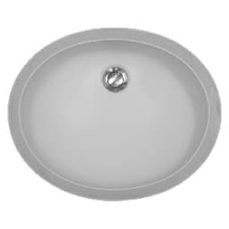 Q-306 Quartz Seamless Undermount Single Bowl Vanity Sink, 19" x 15" x 5-1/2", Gray