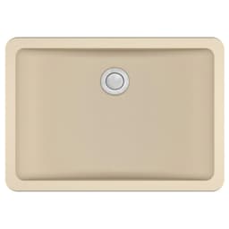 Q-309 Quartz Seamless Undermount Single Bowl Bathroom Vanity Sink, 20" x 14" x 5-3/4", Bisque