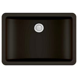 Q-309 Quartz Seamless Undermount Single Bowl Bathroom Vanity Sink, 20" x 14" x 5-3/4", Brown