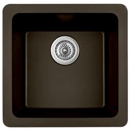 Q-315 Quartz Under Mount Single Bowl Bar/Prep Sink, 16-5/8" x 16-5/8" x 8", Brown