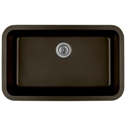 Q-340 Quartz Under Mount Extra Large Single Bowl Kitchen Sink, 30-7/8" x 18-7/8" x 9", Brown