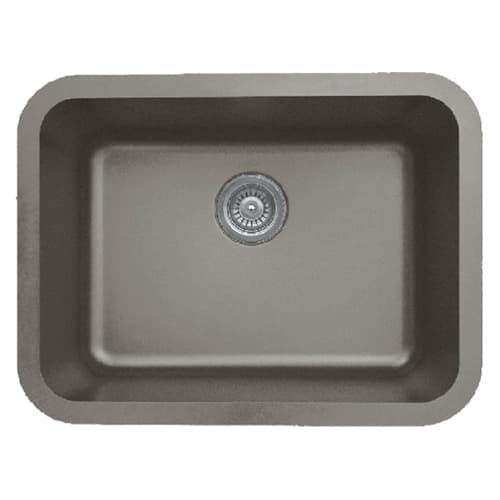 Q-340 Quartz Undermount Extra Large Single Bowl Kitchen Sink, 30-7/8" x 18-7/8" x 9", Concrete