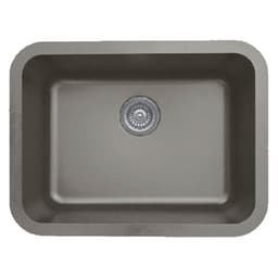 Q-340 Quartz Undermount Extra Large Single Bowl Kitchen Sink, 30-7/8" x 18-7/8" x 9", Concrete