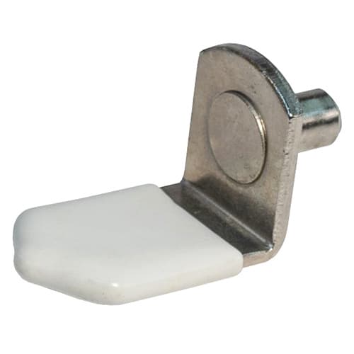 5/16" x 5mm Plastic/Zinc/Steel Shelf Support, White Finish 1000/Pack