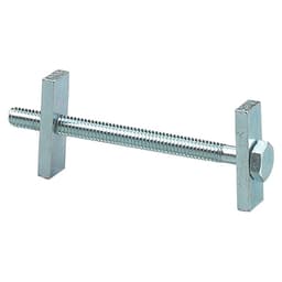 Tite Joint Fastener with Flat Bar Plate, Zinc, Box of 100