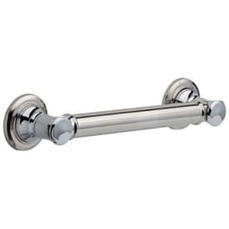 12" Traditional Decorative Grab Bar, Polished Chrome