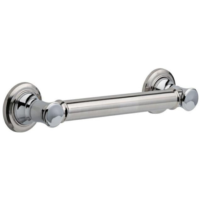 12" Traditional Decorative Grab Bar, Polished Chrome