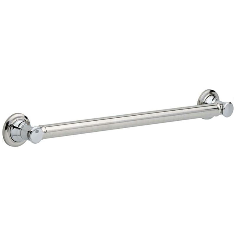 24" Traditional Decorative Grab Bar, Polished Chrome