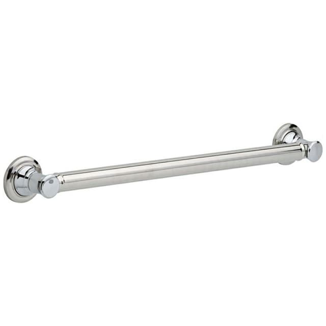 24" Traditional Decorative Grab Bar, Polished Chrome