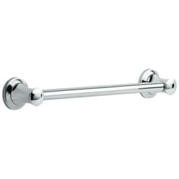 18" Transitional Decorative Grab Bar, Polished Chrome