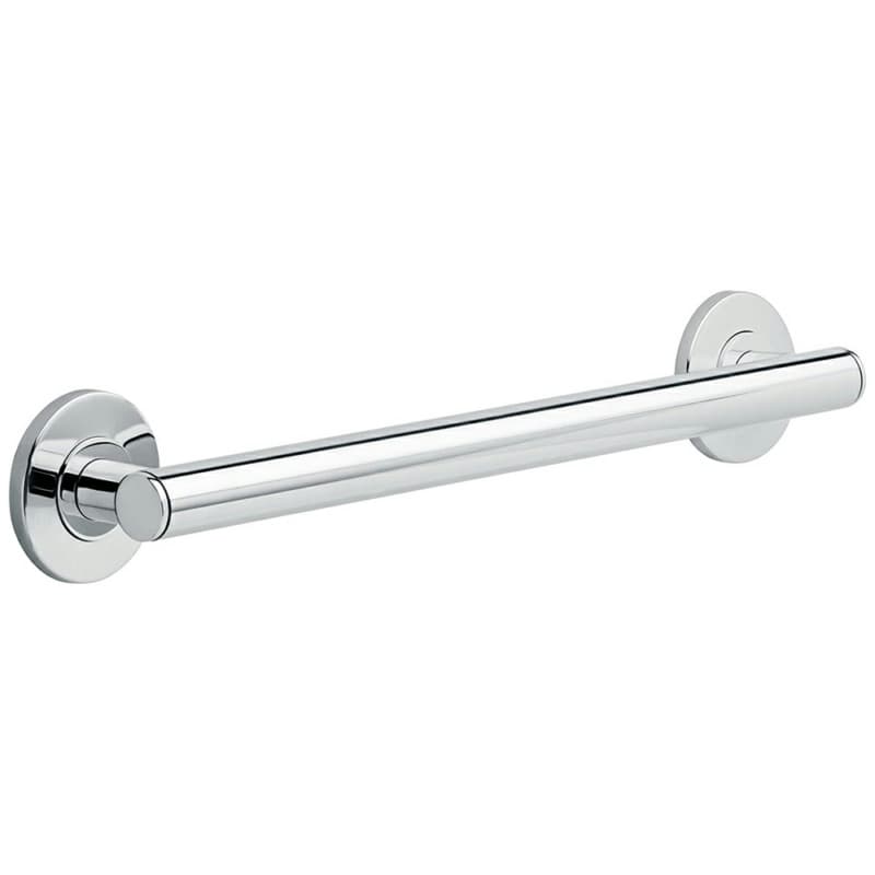 18" Contemporary Decorative Grab Bar, Chrome