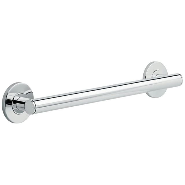 18" Contemporary Decorative Grab Bar, Chrome