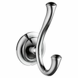 Linden Double Robe Hook, Chrome