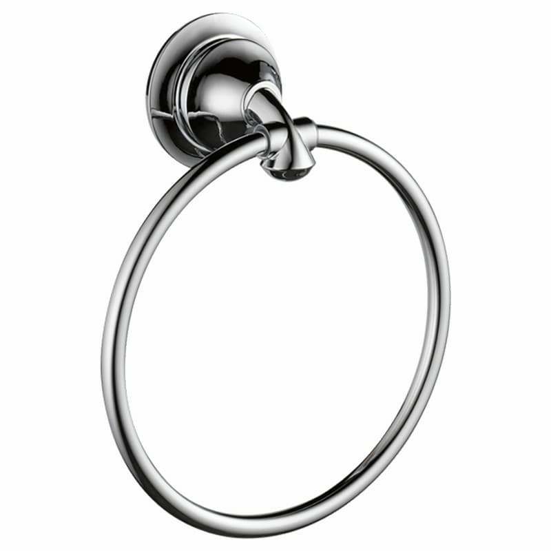 Linden Towel Ring, Chrome