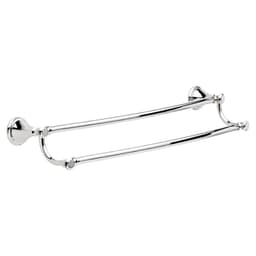 24" Cassidy Double Towel Bar, Polished Chrome